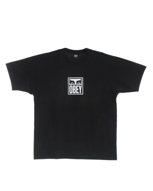 Obey Iconic eyes tee schwarz streetwear in Black für Herren