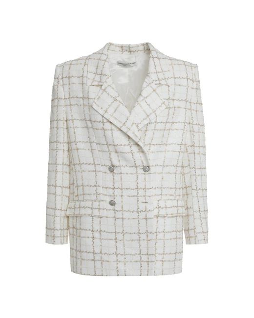 Alessandra Rich Gray Tweed Jackets