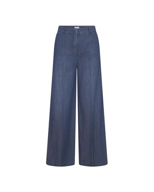 Seductive Blue Wide Trousers