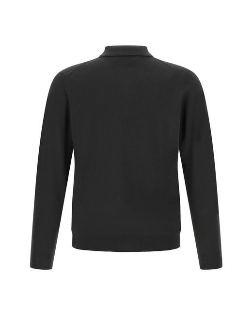 Zanone Black Round-Neck Knitwear for men