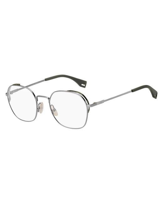 Fendi Ff M0090 Optical Frame in het Metallic voor heren