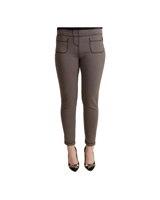 John Galliano Gray Skinny Trousers