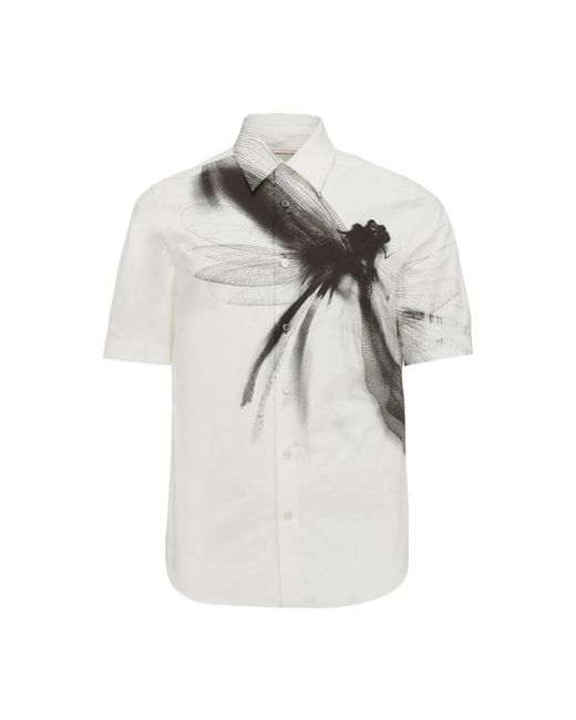 Alexander McQueen Gray Short Sleeve Shirts for men
