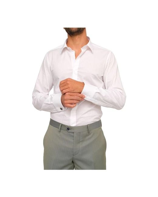 Alessandro Dell'acqua White Formal Shirts for men