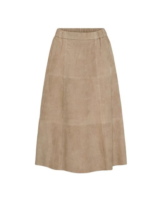 Notyz Natural Leather Skirts