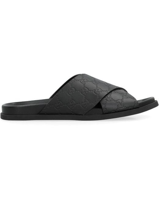 Gucci Black Sliders for men