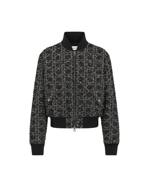 Dior Jassen ,Zwart ,Katoen Macrocannage Bomber Jacket in het Black