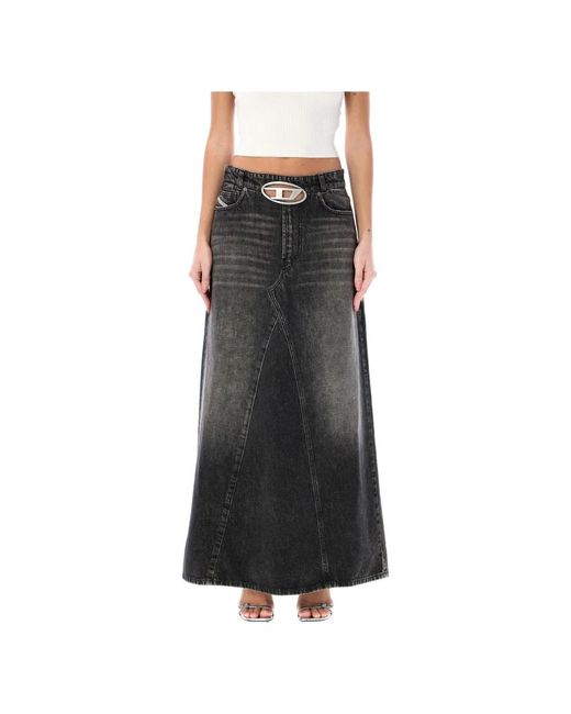 DIESEL Black Denim Skirts