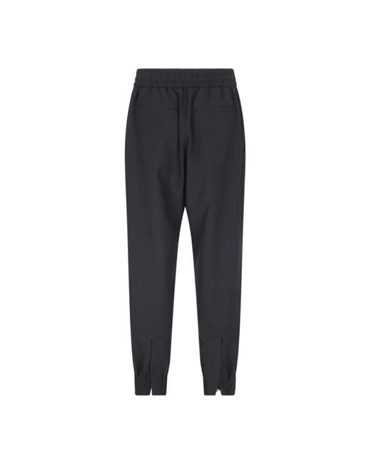 McQueen Broeken ,Zwart ,Wol Zwarte Cargobroek Met Elastische Taille in het Gray voor heren