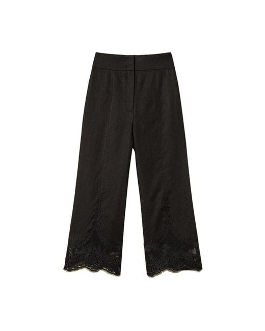 Twinset Black Cropped Trousers