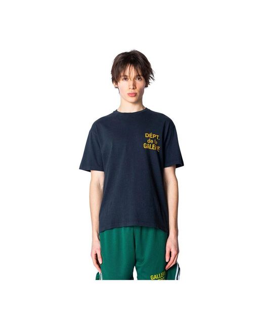 GALLERY DEPT. Schwarzes Französisches Tee Mit Einzigartigem Design in Blue für Herren