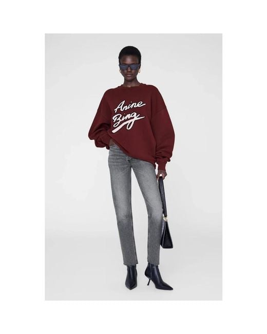 Anine Bing Red Sweatshirts
