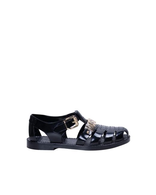 Moschino Blue Flat Sandals