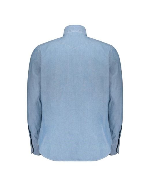 Moorer Blue Casual Shirts for men