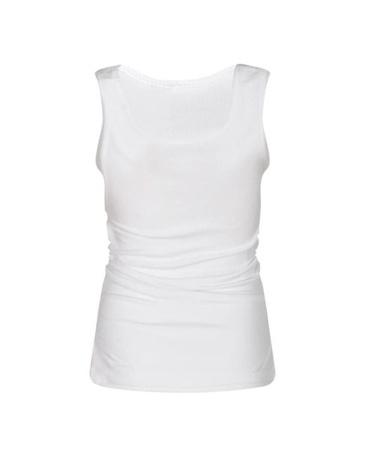 Moschino White Sleeveless Tops
