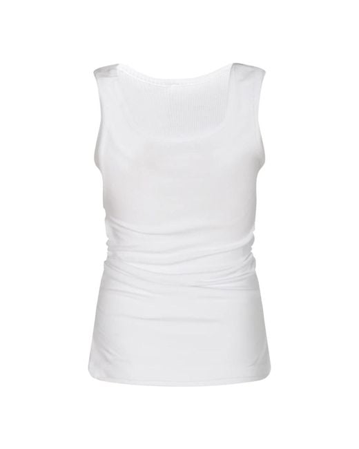 Moschino White Sleeveless Tops