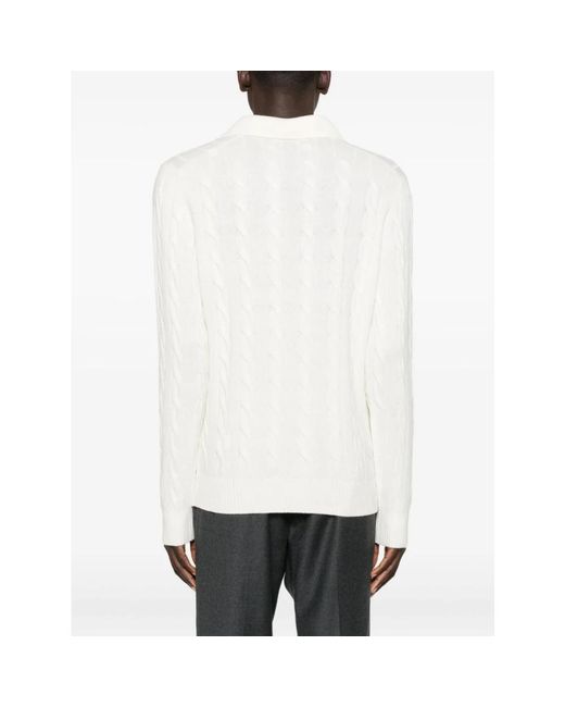 Gran Sasso White Round-Neck Knitwear for men