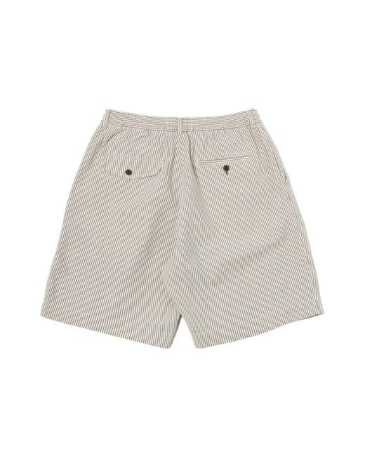 Universal Works Plissierte Track Shorts Derby in Gray für Herren