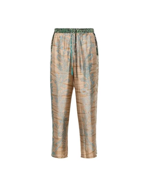 Pierre Louis Mascia Natural Cropped Trousers