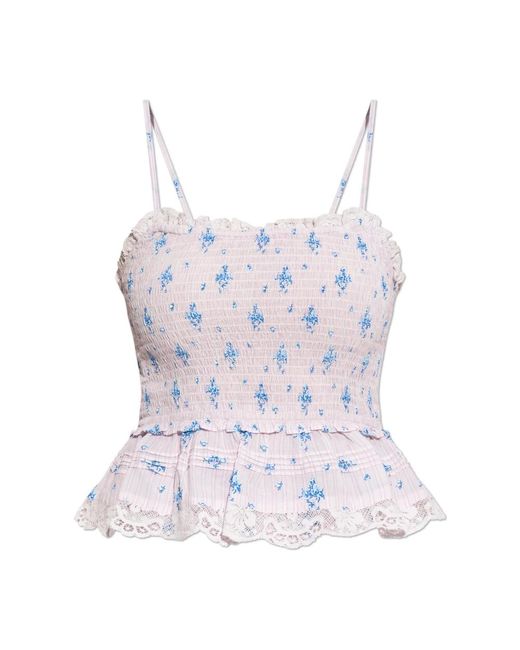 LoveShackFancy Sleeveless Tops in het Blue