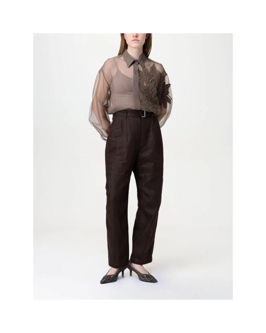 Straight Trousers Brunello Cucinelli en coloris Brown