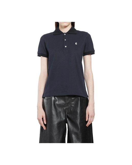 MM6 by Maison Margiela Black Polo Shirts