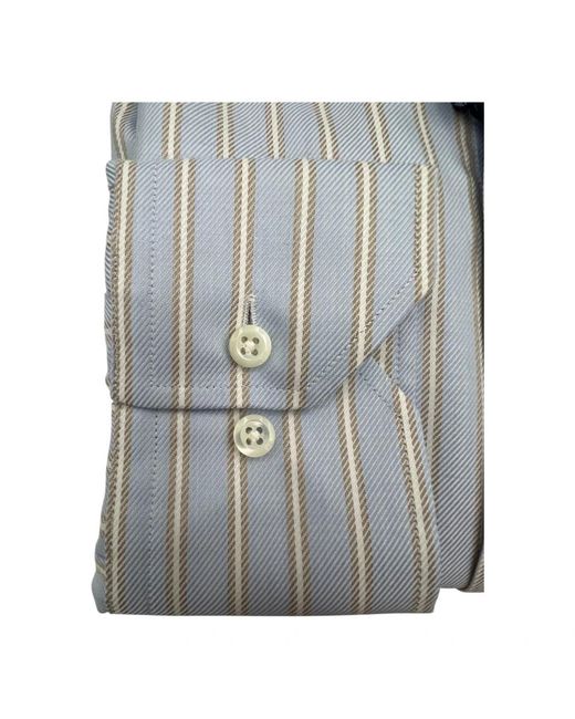 Stenstroms Overhemden ,Veelkleurig ,Katoen Gestreept Twill Overhemd in het Gray voor heren