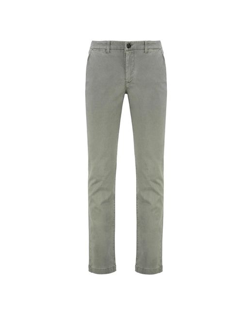 Moorer Gray Slim-Fit Trousers for men