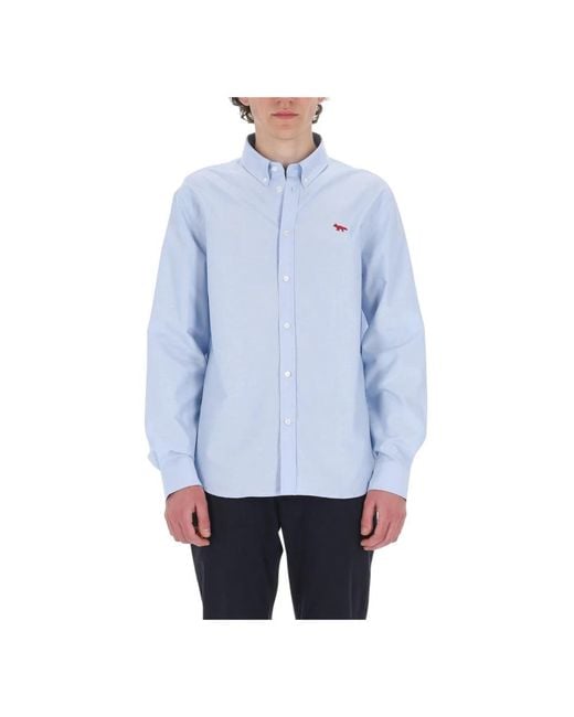 Maison Kitsuné Blue Casual Shirts for men