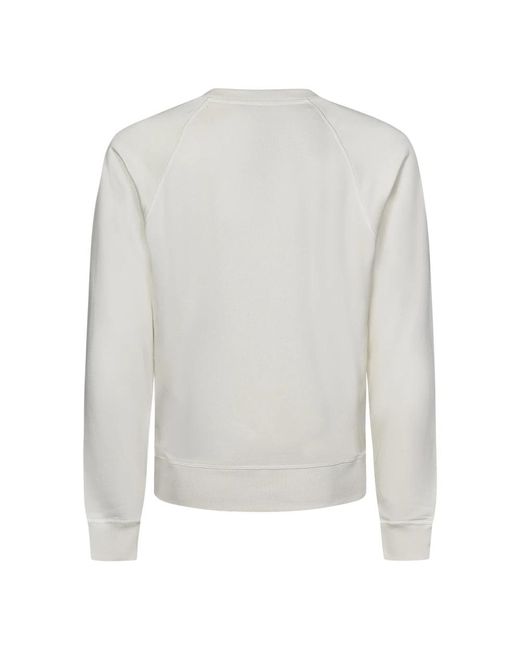 Tom Ford Ivory rippstrick crewneck sweater,weiße pullover für männer in Gray für Herren