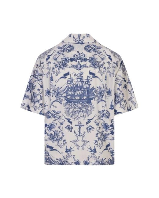 Short Sleeve Shirts Alexander McQueen de hombre de color Blue
