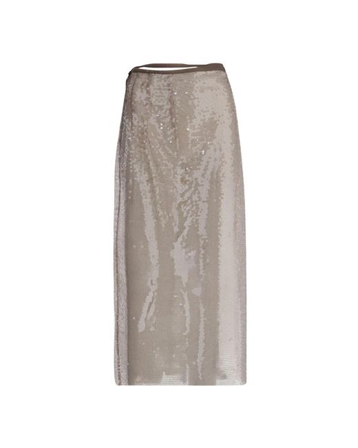 Niccolò Pasqualetti Gray Midi Skirts