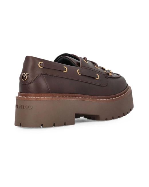 Pinko Brown Boat Shoes