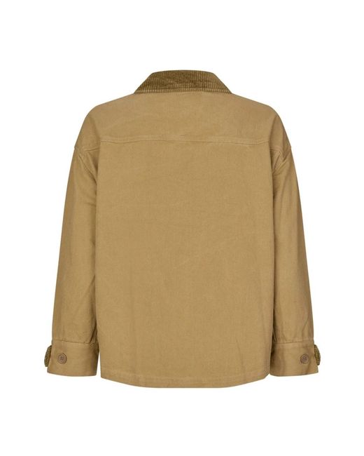 Lolly's Laundry Jassen ,Katoen Stoere Corduroy Jas Met Rits Voorkant in het Green