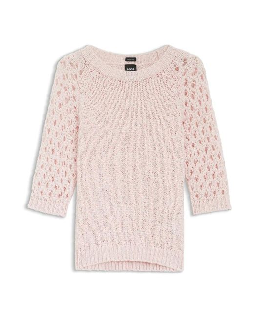 Boss Fanuka Pullover in het Pink