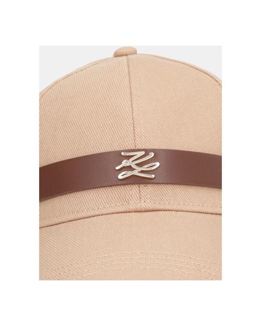 Karl Lagerfeld Natural Baseball Cap