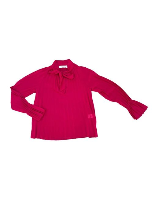 Kaos Overhemden ,Paars ,Damesblouse Met Lange Mouwen, Synthetisch Materiaal in het Pink
