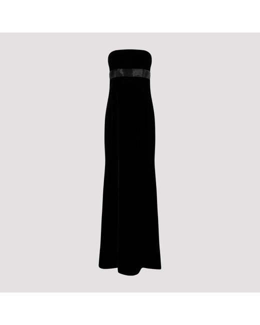 Giorgio Armani Black Bedrucktes ärmelloses kleid