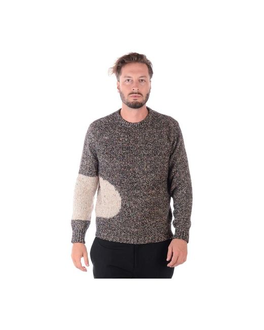 Daniele Alessandrini Gray Round-Neck Knitwear for men