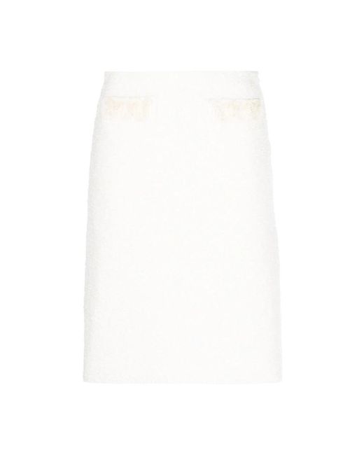 Lanvin White Short Skirts