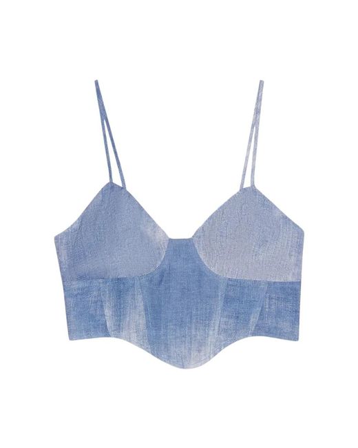Ermanno Scervino Blue Sleeveless Tops