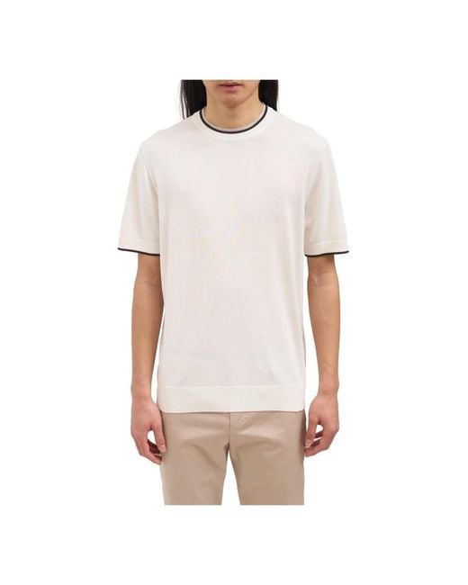 Paolo Pecora White Round-Neck Knitwear for men