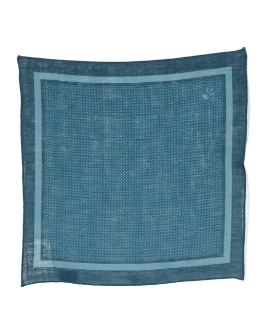 Sciarpa da tasca in lino made in italy di Corneliani in Blue da Uomo