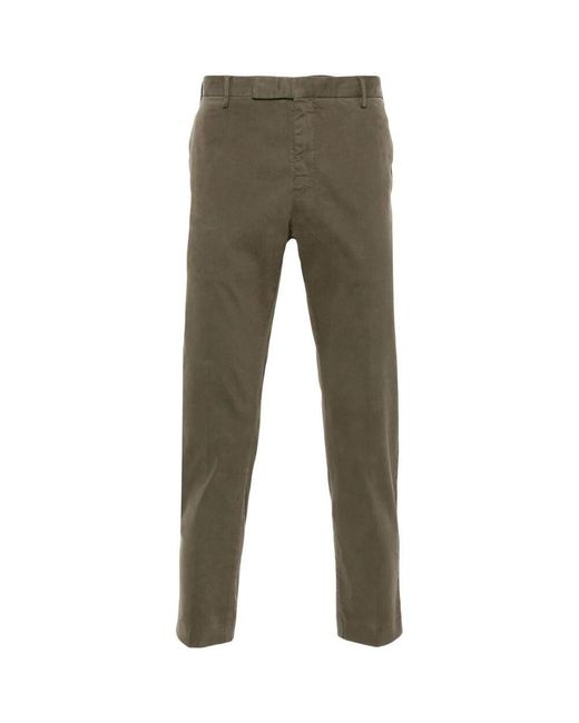 PT01 Broeken ,Groen ,Katoen Khaki Slim Fit Broek in het Green voor heren
