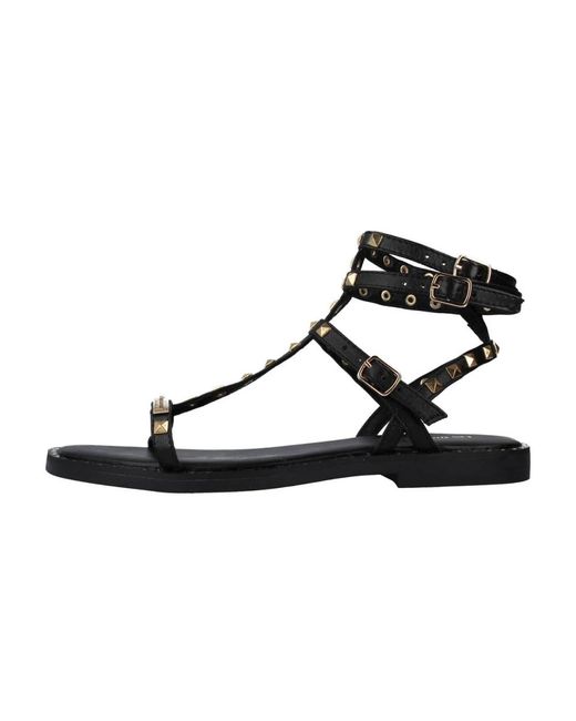 Les Tropeziennes Flat Sandals in het Black