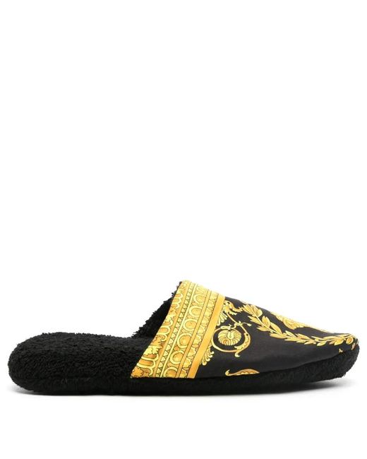 Versace Black Slippers