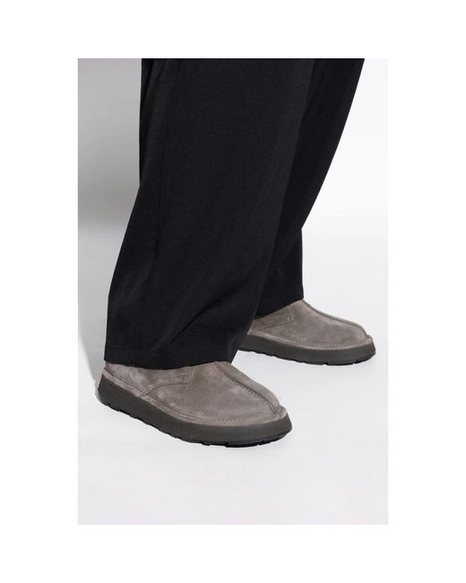 Giorgio Armani Gray Lace-Up Boots for men