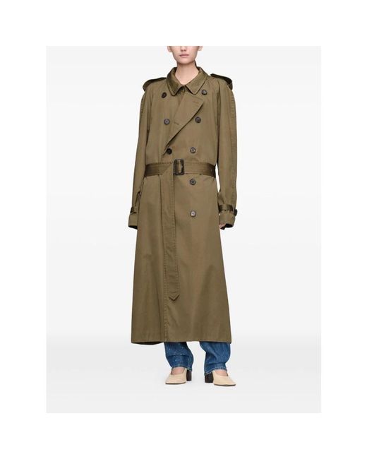 Maison Margiela Green Trench Coats