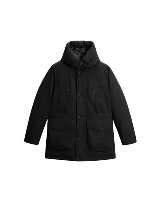 Woolrich Black Winter Jackets for men