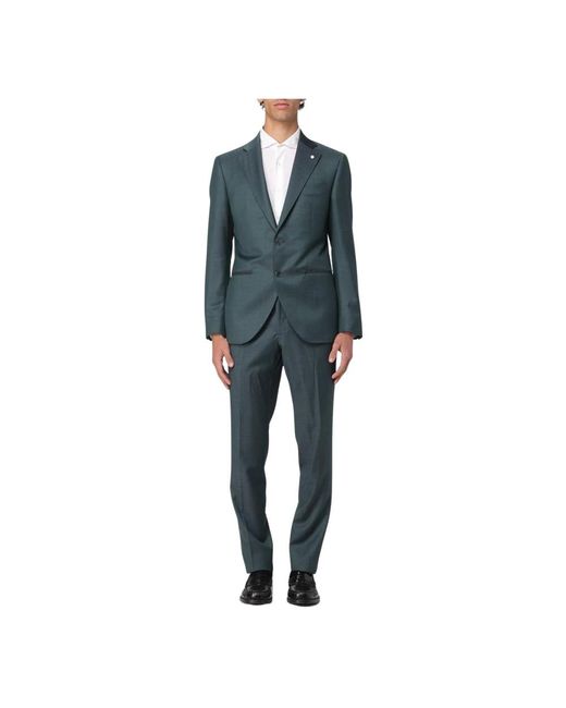 Luigi Bianchi Blue Single Breasted Suits for men